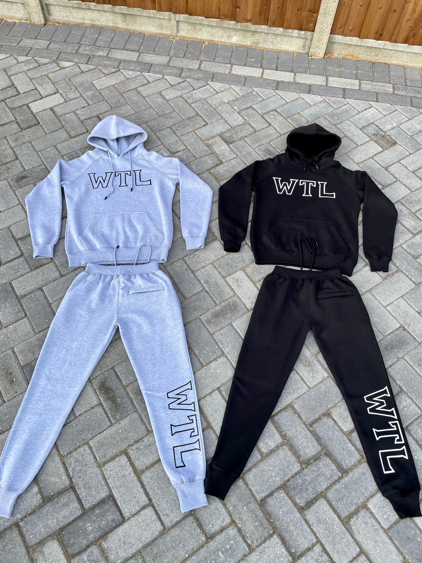 'WTL' Hoodie Tracksuit - Black/White