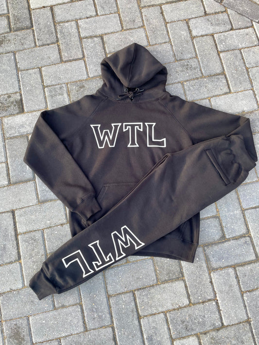 'WTL' Hoodie Tracksuit - Black/White