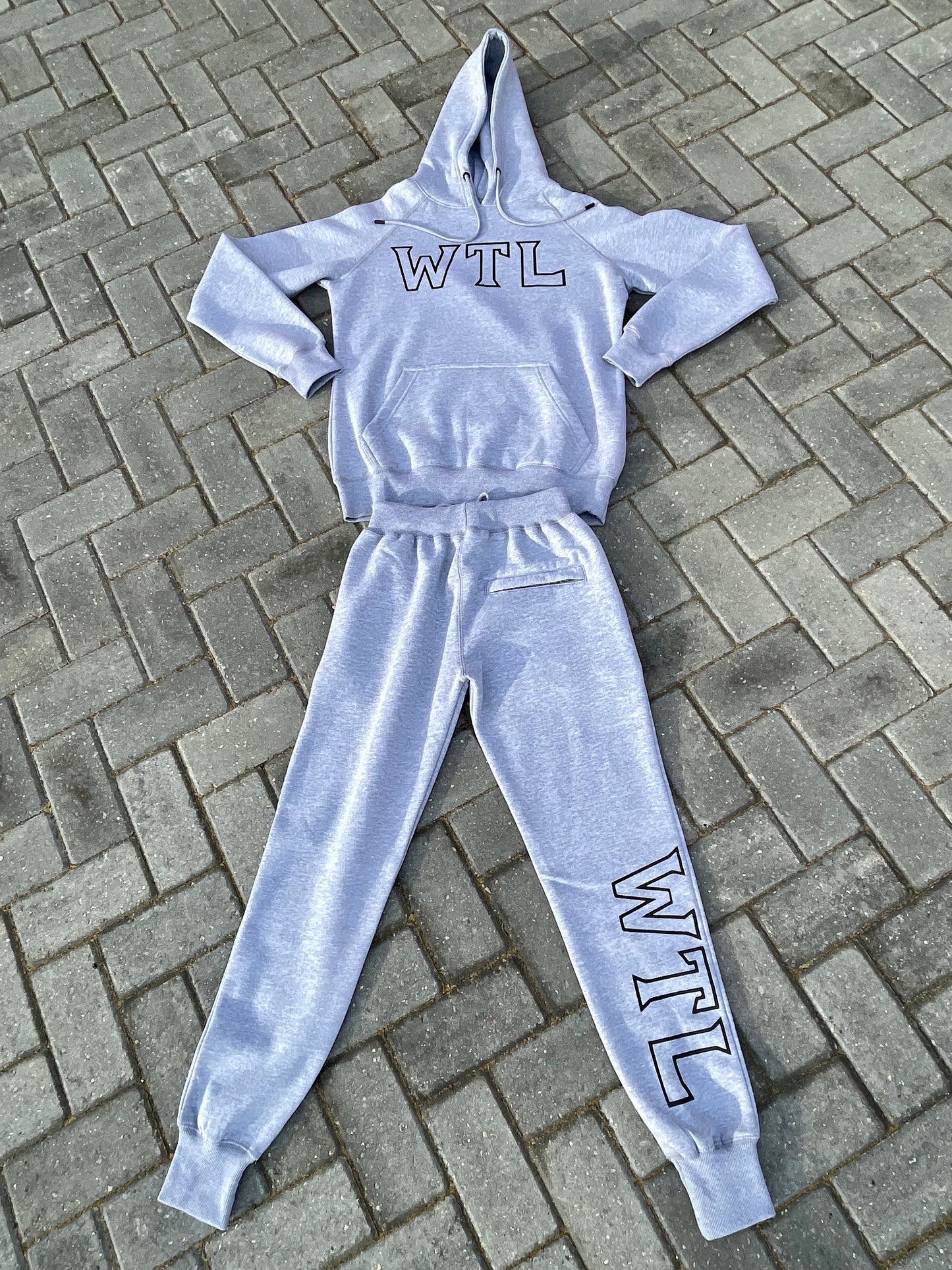 'WTL' Hoodie Tracksuit - Grey/Black