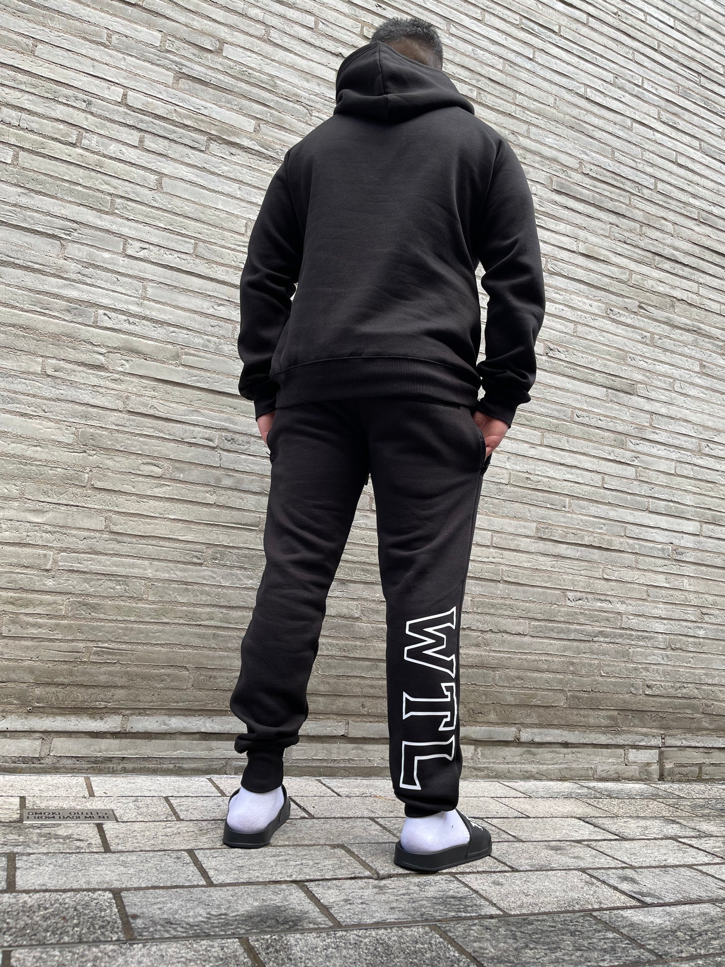 'WTL' Hoodie Tracksuit - Black/White