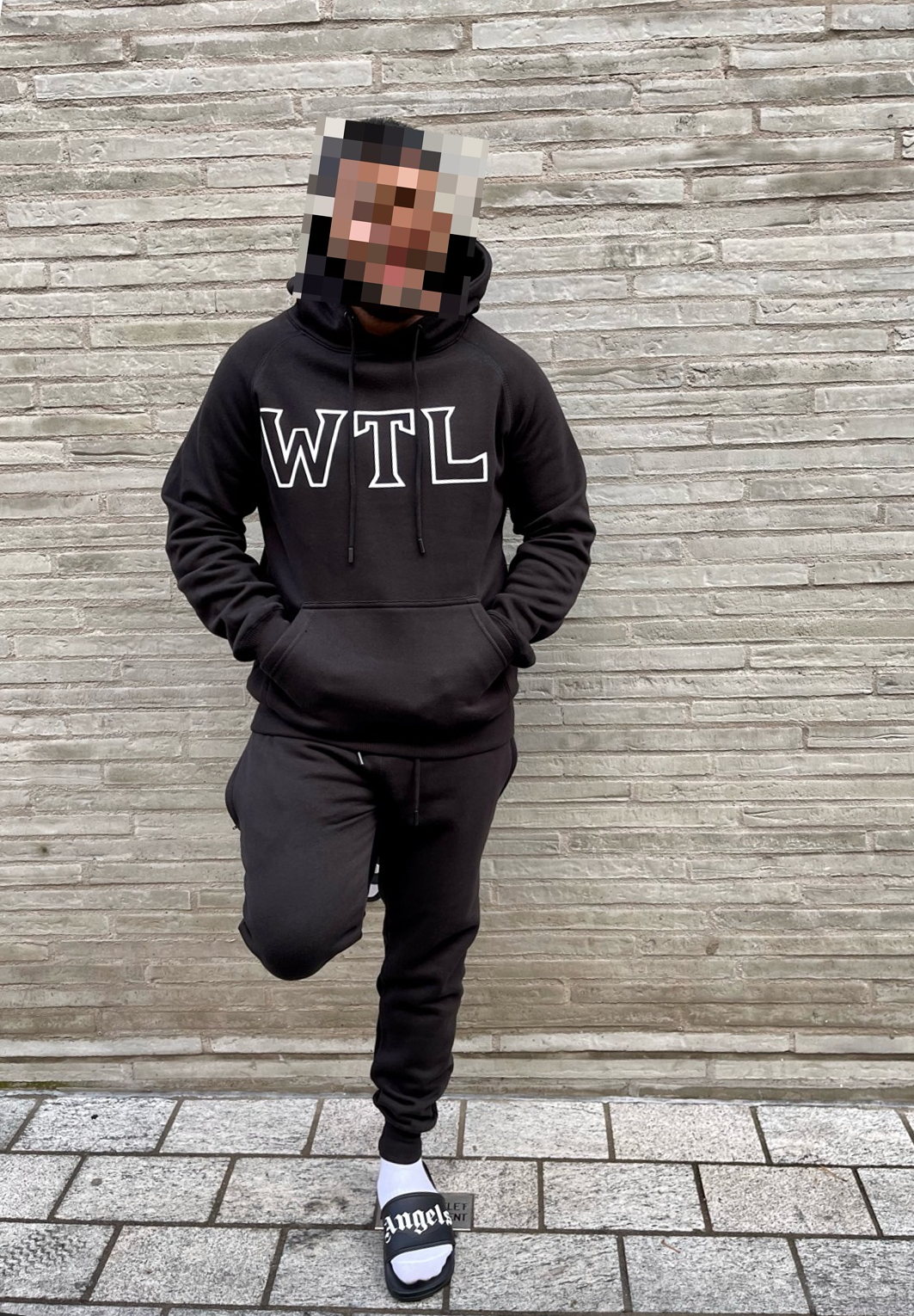 'WTL' Hoodie Tracksuit - Black/White
