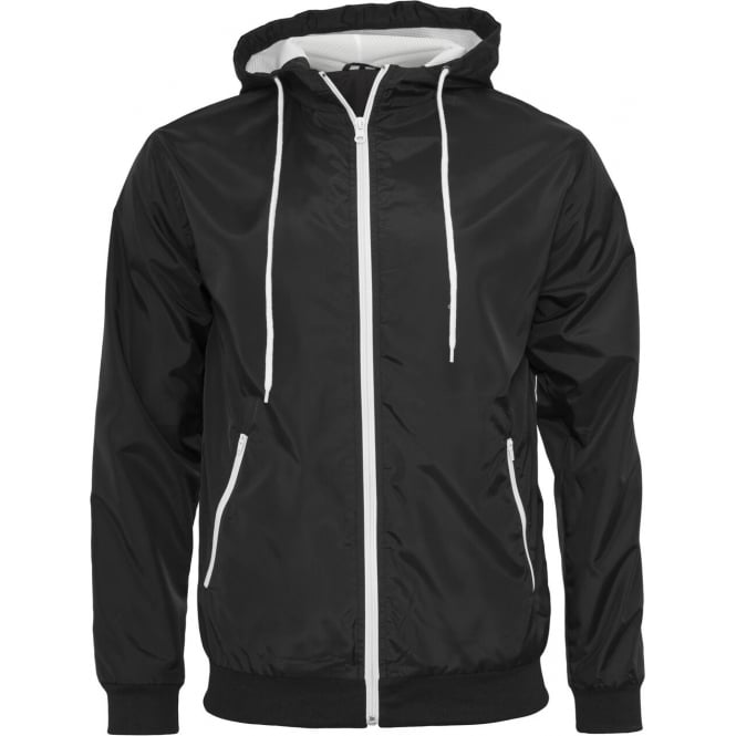 'WTL' Logo Windbreaker - Black/White